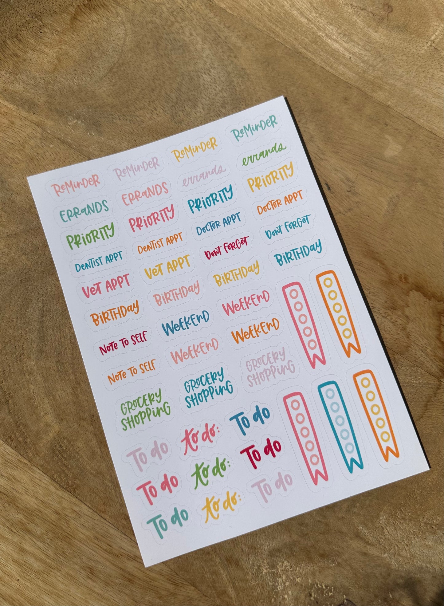 Planning Stickers – Sheet 2