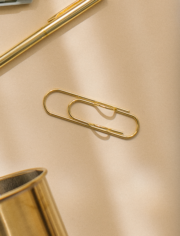 Gold Pen Clip